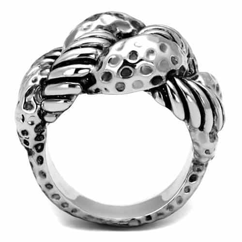 Brass Hammered Rope Knot Wide Ring | The Stainless Jewelry view 7