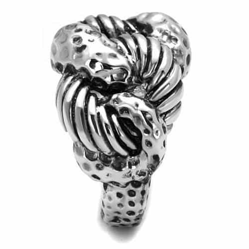 Brass Hammered Rope Knot Wide Ring | The Stainless Jewelry view 8