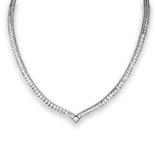 Brass CZ Tennis Necklace Bar Stud Set Necklace view 10