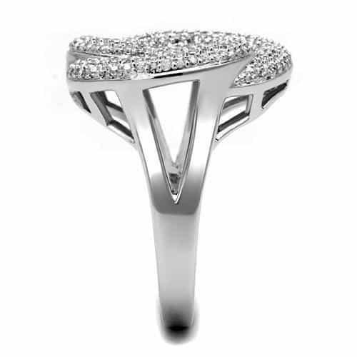 Brass CZ Concentric Circle Pavé Dome Ring | The Stainless Jewelry view 8
