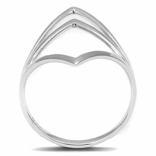 Sterling SilverOpen Geometric Angular Diamond Shape Ring view 7