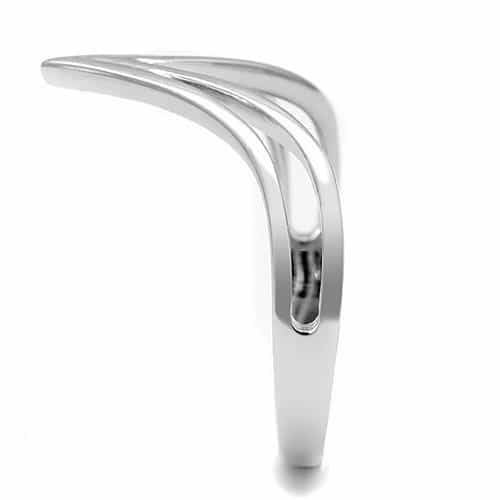 Sterling SilverOpen Chevron V-Shape Wishbone Ring view 8