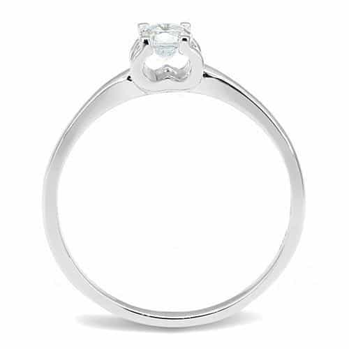 Sterling Silver Solitaire Prong Ring | The Stainless Jewelry view 3