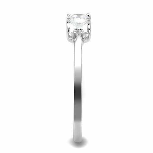 Sterling Silver Solitaire Prong Ring | The Stainless Jewelry view 8
