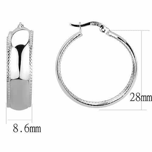 Brass Milgrain Edge Wide Hoop Earrings | The Stainless Jewelry view 2