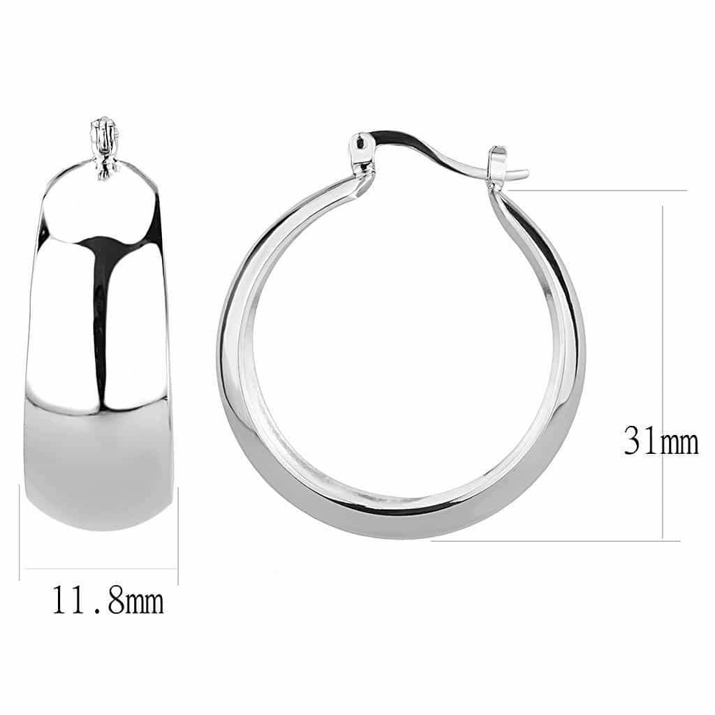 Brass Smooth Dome Hoop Earrings | The Stainless Jewelry view 2