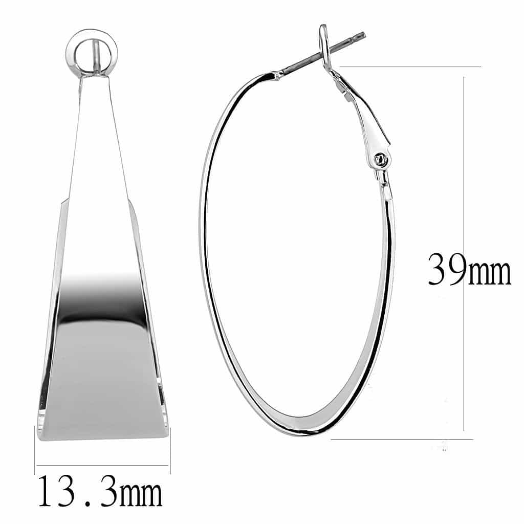 Brass Polished Tapered Wide Hoop Earrings | The Stainless Jewelry view 2