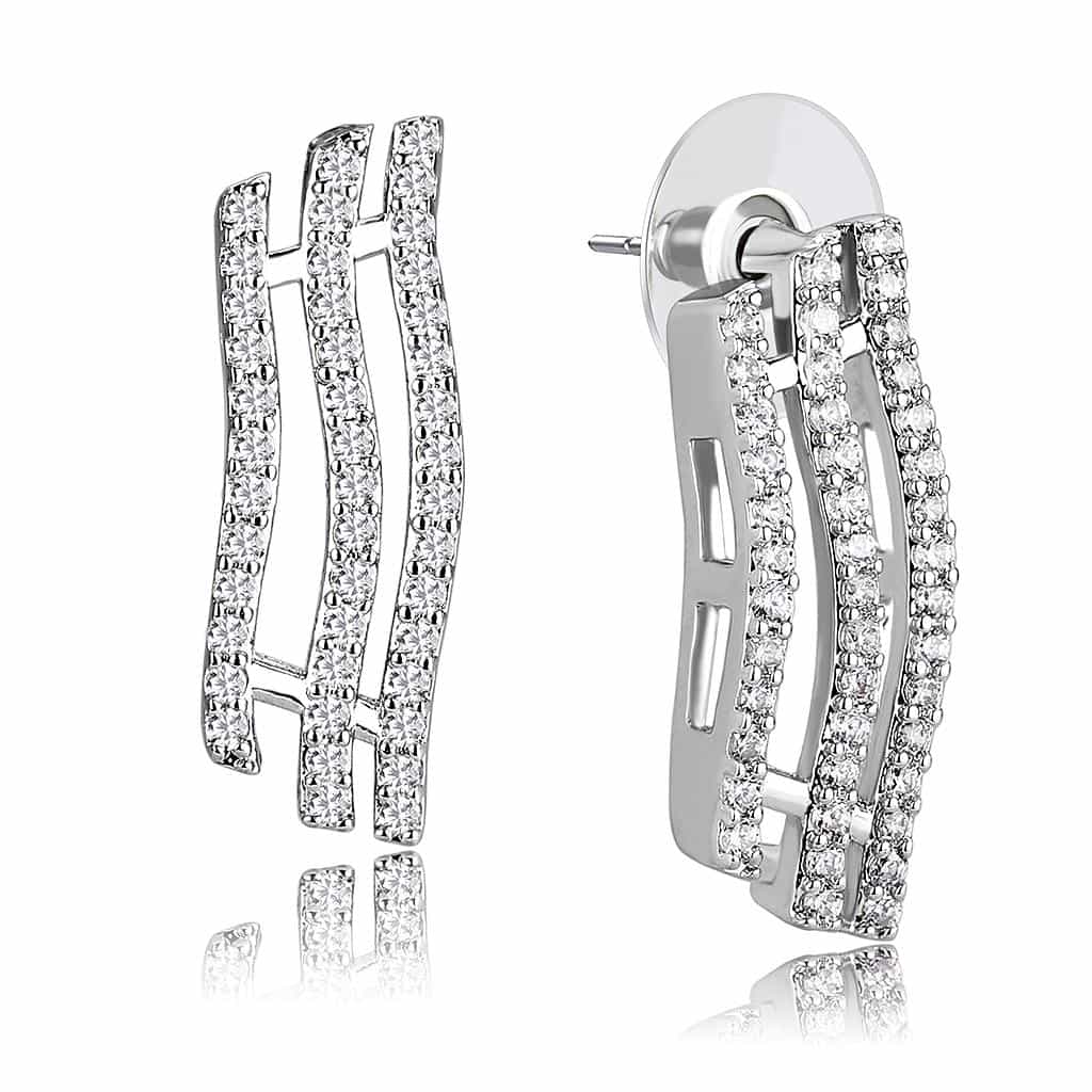 Brass CZ V-Shape Fringe Collar Set Ring | The Stainless Jewelry view 10