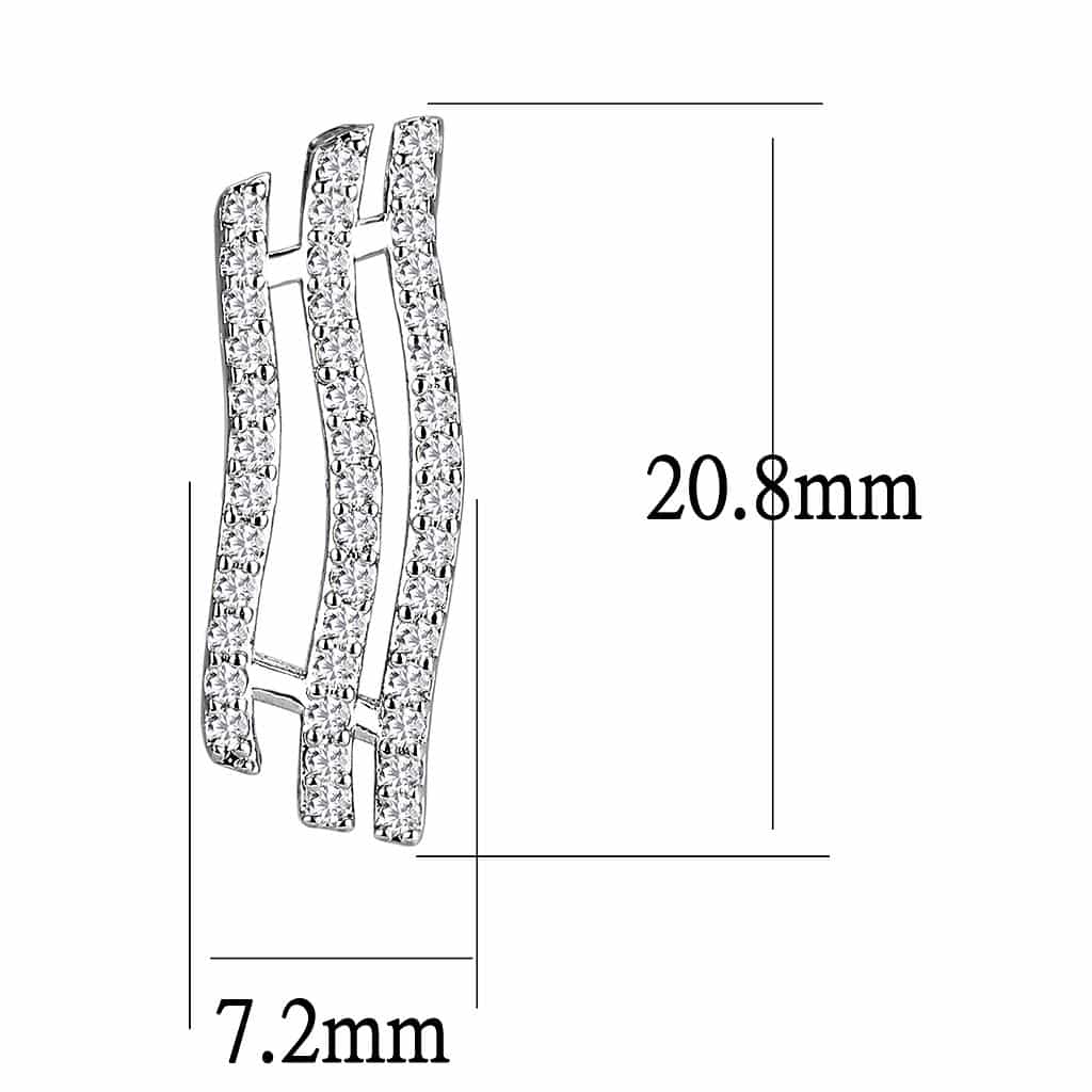 Brass CZ V-Shape Fringe Collar Set Ring | The Stainless Jewelry view 11