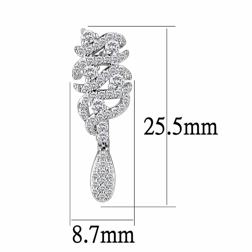 Brass CZ Leaf Starburst Drop Set | The Stainless Jewelry view 11
