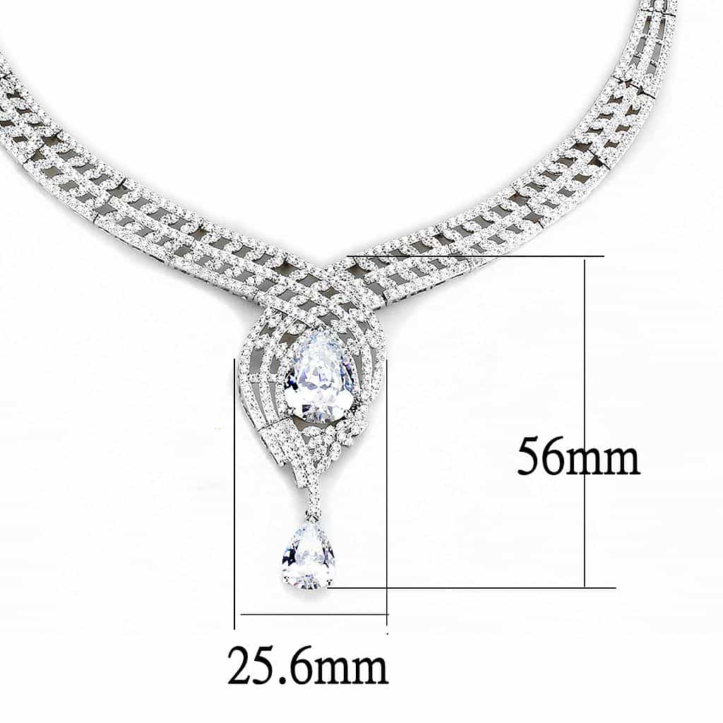 Brass CZ Twisted Infinity Pear Drop Set | The Stainless Jewelry view 9