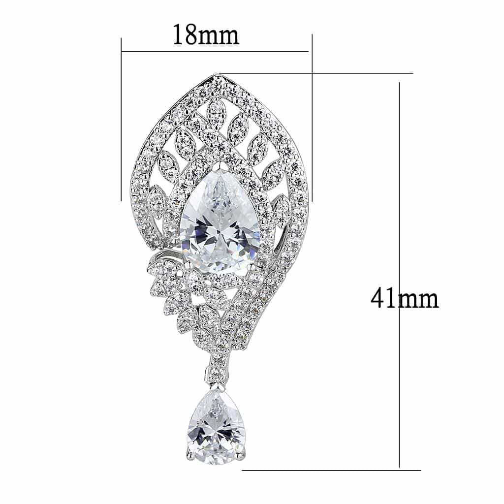 Brass CZ Twisted Infinity Pear Drop Set | The Stainless Jewelry view 11
