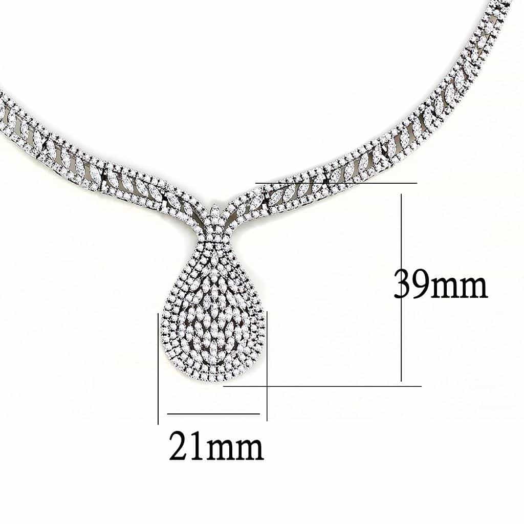 Brass CZ Pavé Teardrop Double Drop Set | The Stainless Jewelry view 3