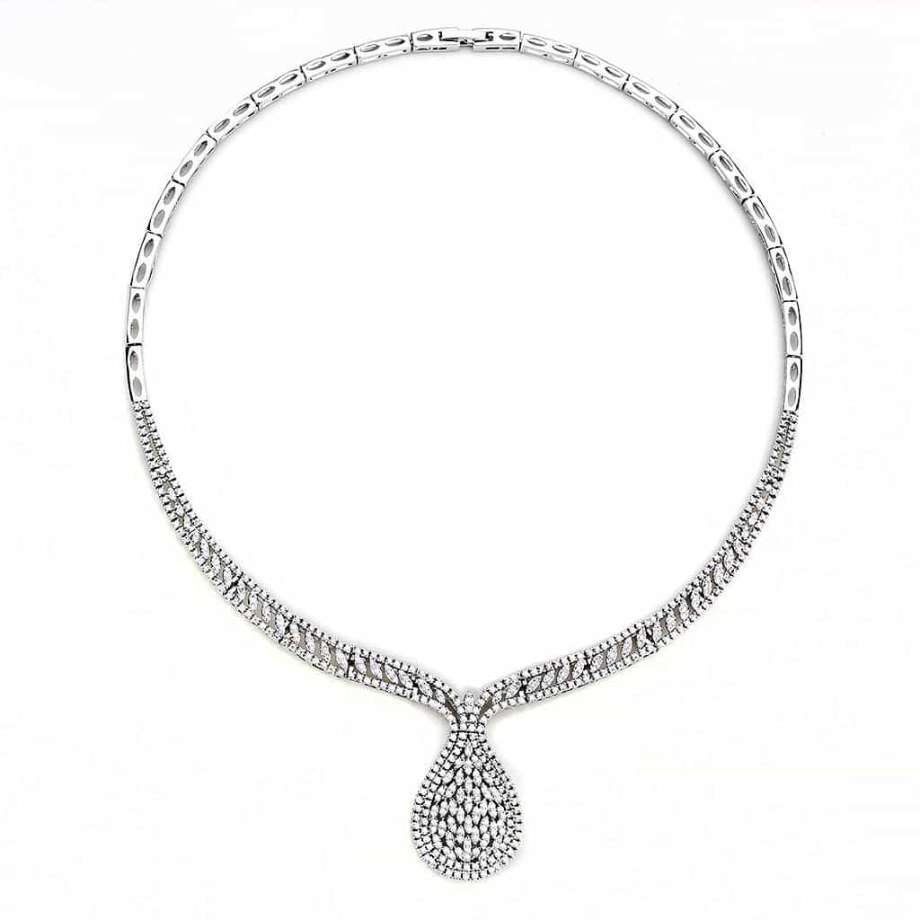 Brass CZ Pavé Teardrop Double Drop Set | The Stainless Jewelry view 2