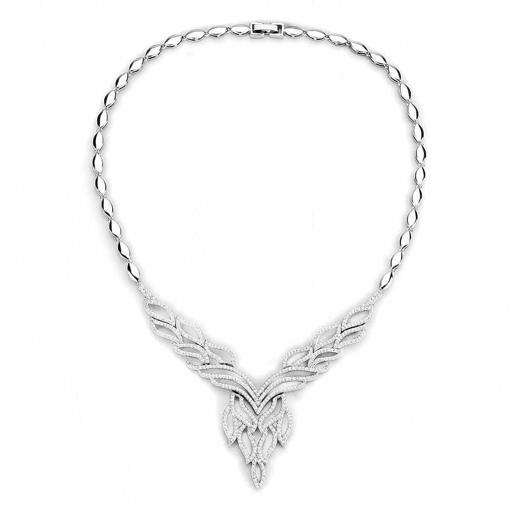 Brass CZ Leaf Chevron Woven Set | The Stainless Jewelry view 2