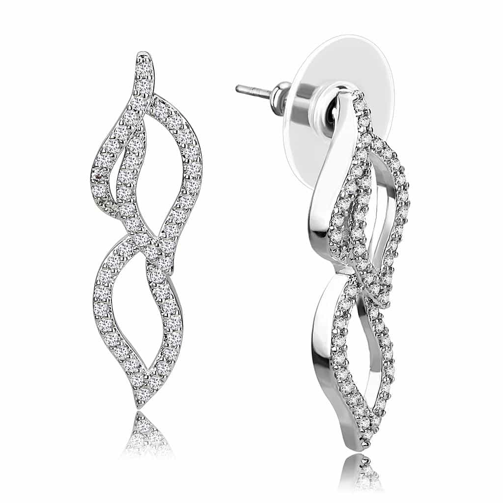 Brass CZ Leaf Chevron Woven Set | The Stainless Jewelry view 10