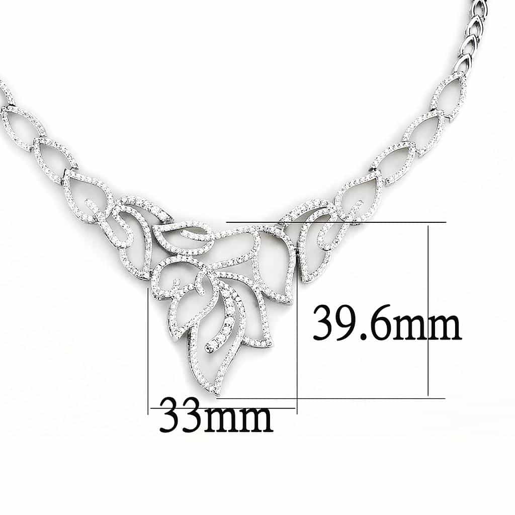 Brass CZ Open Leaf Vine Set | The Stainless Jewelry view 9