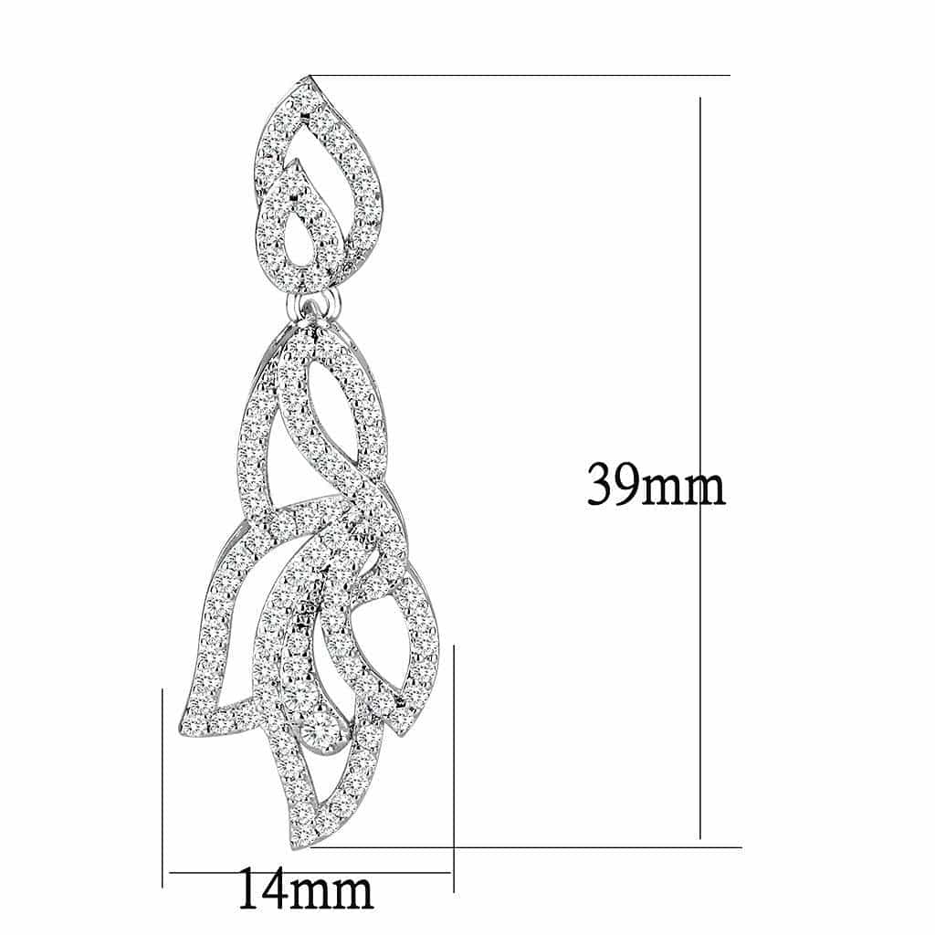 Brass CZ Open Leaf Vine Set | The Stainless Jewelry view 5