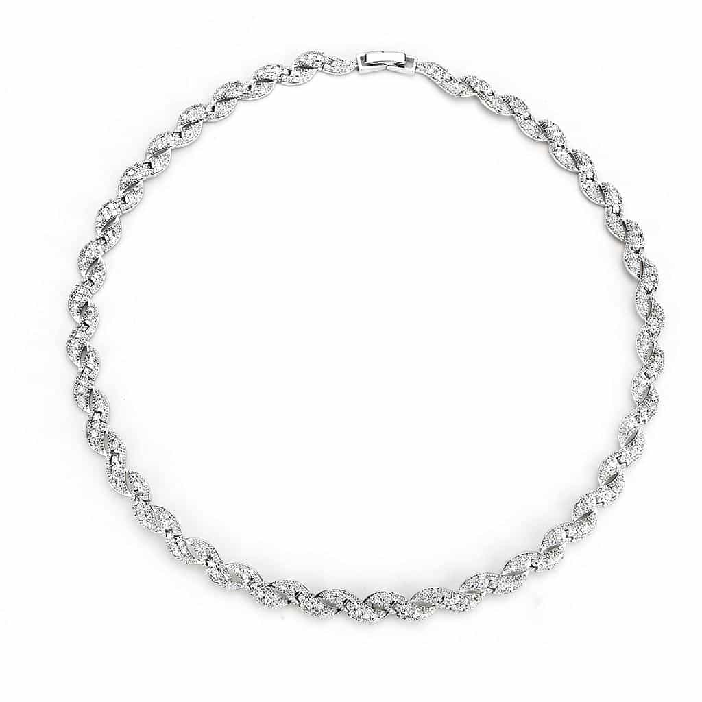 Brass CZ Marquise Leaf Twist Set | The Stainless Jewelry view 8