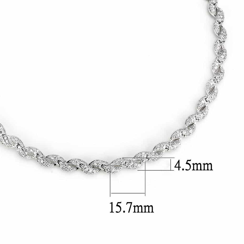 Brass CZ Marquise Leaf Twist Set | The Stainless Jewelry view 3