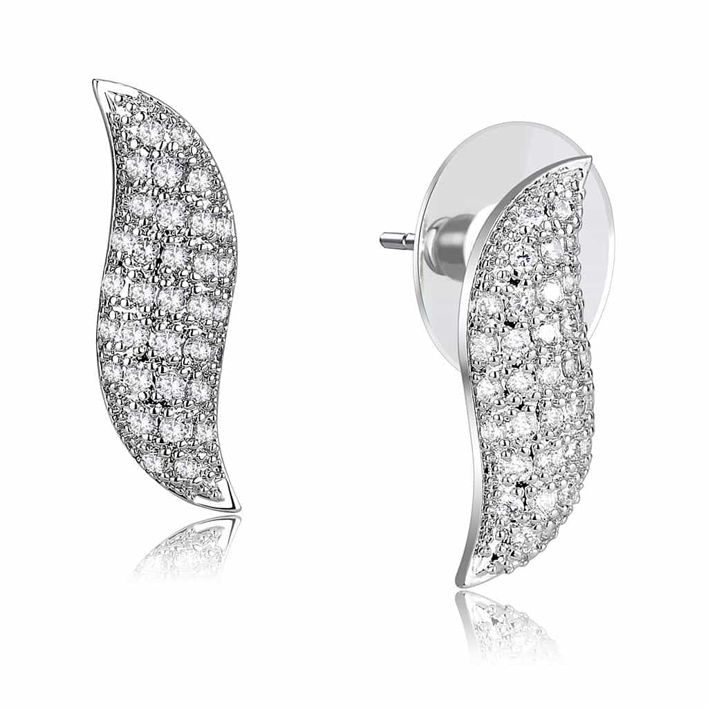 Brass CZ Marquise Leaf Twist Set | The Stainless Jewelry view 10