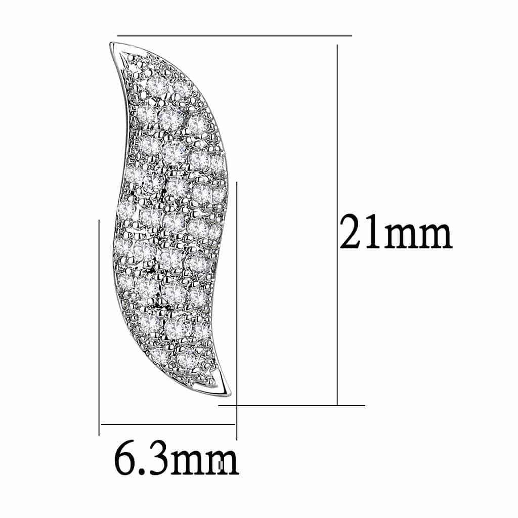 Brass CZ Marquise Leaf Twist Set | The Stainless Jewelry view 11