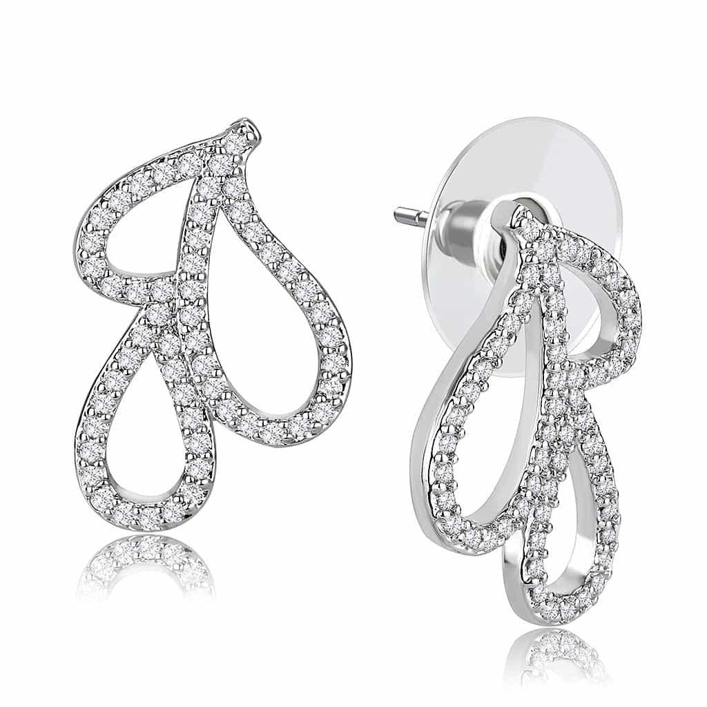 Brass CZ Open Scroll Filigree Bib Set | The Stainless Jewelry view 10