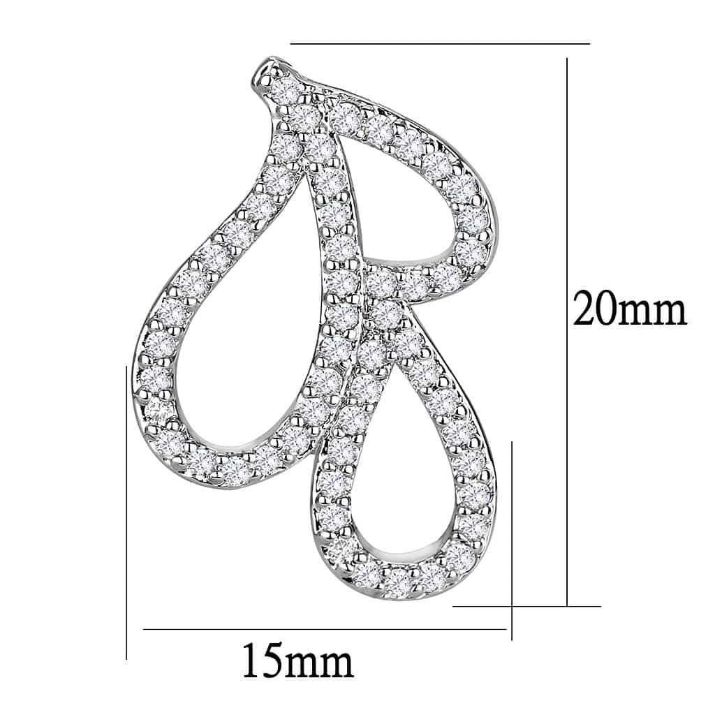 Brass CZ Open Scroll Filigree Bib Set | The Stainless Jewelry view 11