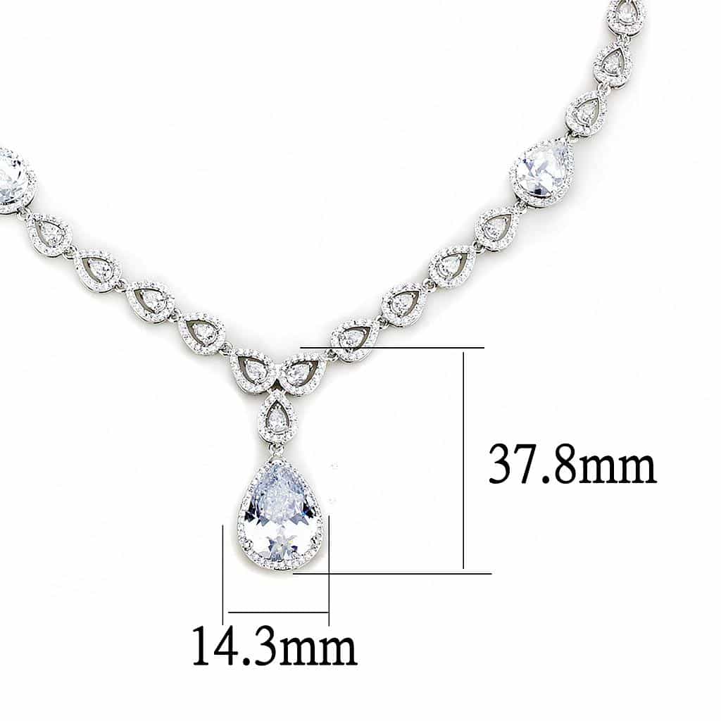 Brass CZ Marquise Leaf Pear Drop Set | The Stainless Jewelry view 9