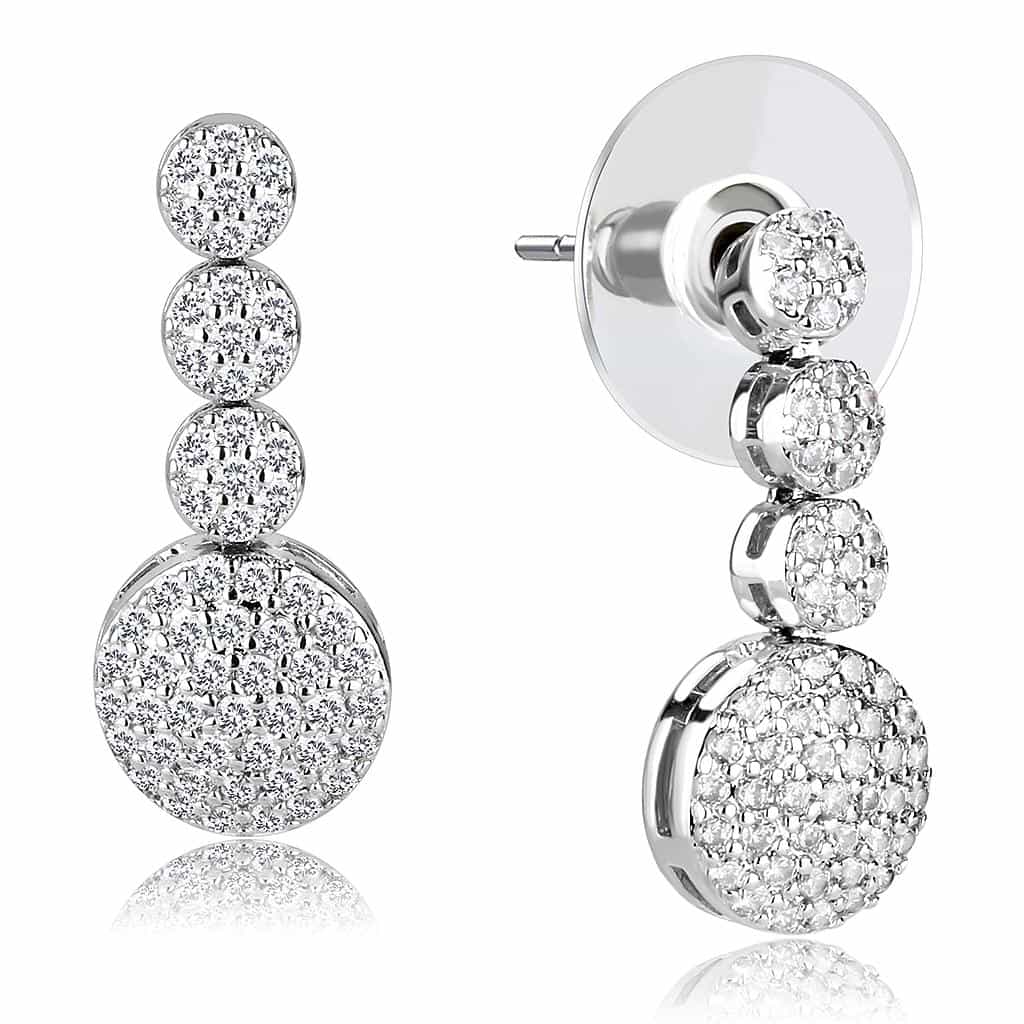 Brass CZ Round Y-Lariat Drop Set | The Stainless Jewelry view 10