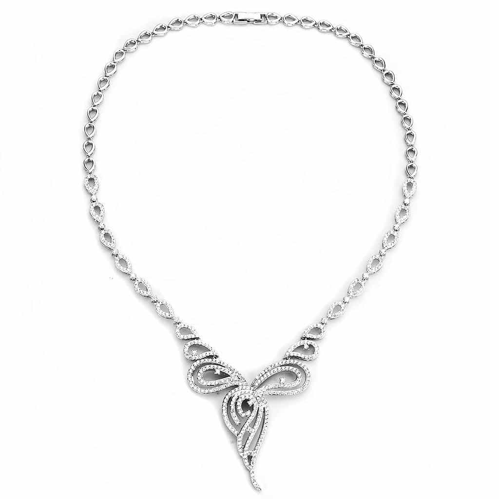 Brass CZ Scroll Vine Drop Set | The Stainless Jewelry view 2