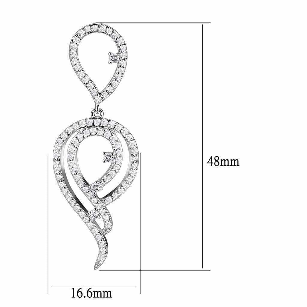 Brass CZ Scroll Vine Drop Set | The Stainless Jewelry view 5