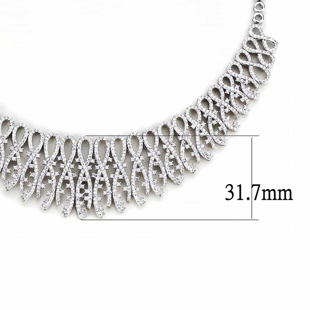 Brass CZ Woven Fringe Scallop Bib Set Ring view 9