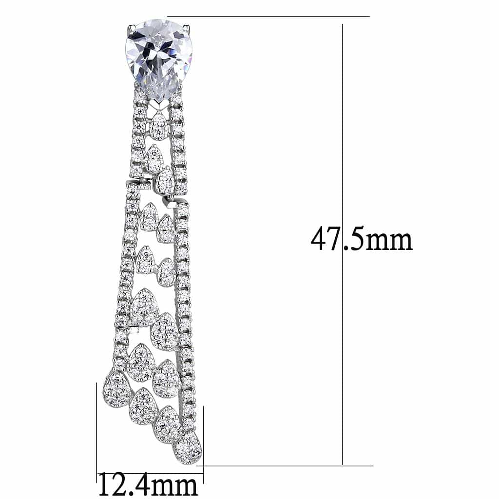 Brass CZ Tassel Bar Drop Y-Necklace Set Necklace view 11