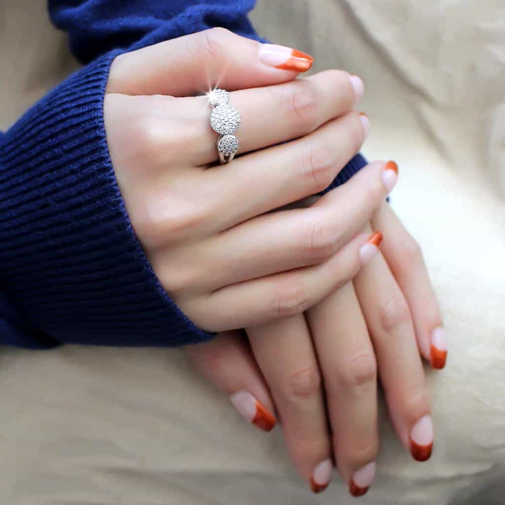 Brass CZ Pavé Triple Disc Cluster Ring | The Stainless Jewelry view 10