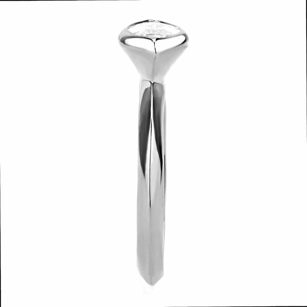 Brass CZ Marquise Bezel Solitaire Ring | The Stainless Jewelry view 9