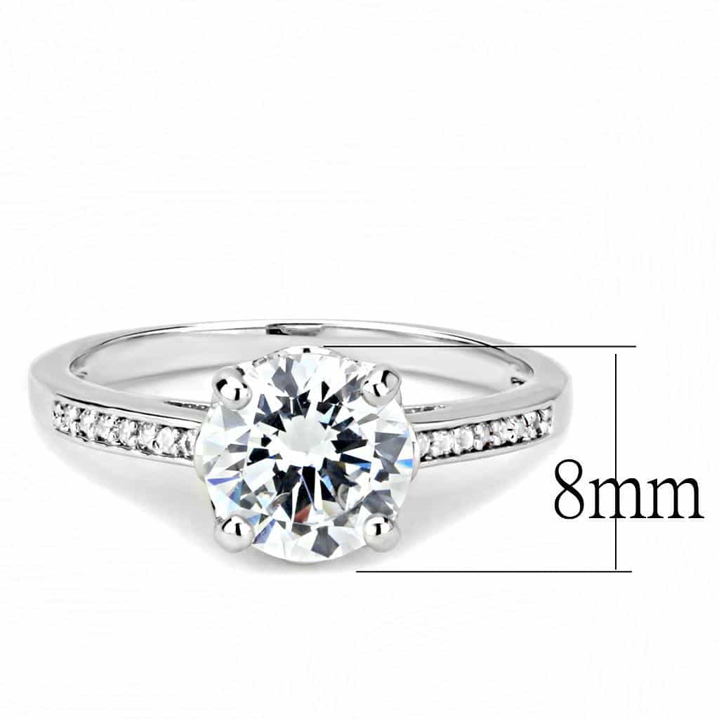 Brass CZ Round Twisted Halo Bridal Ring | The Stainless Jewelry view 2