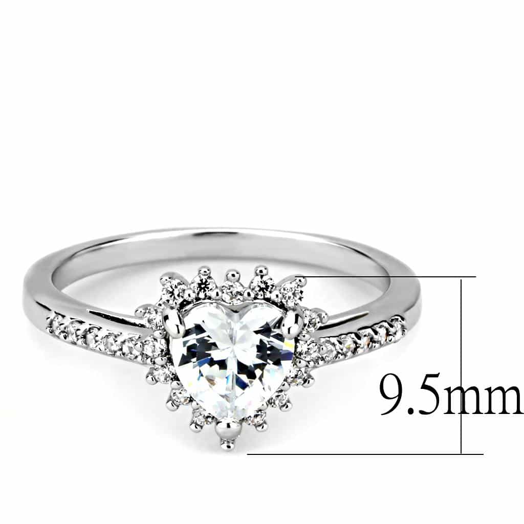 Brass CZ Round Sunburst Halo Pavé Ring | The Stainless Jewelry view 7