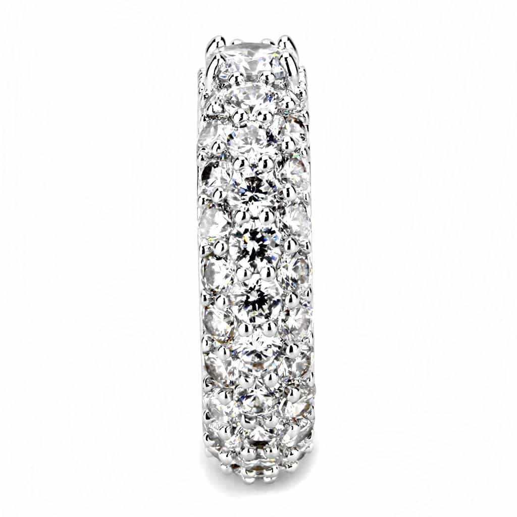Brass CZ Round Cluster Full Eternity Ring | The Stainless Jewelry view 9