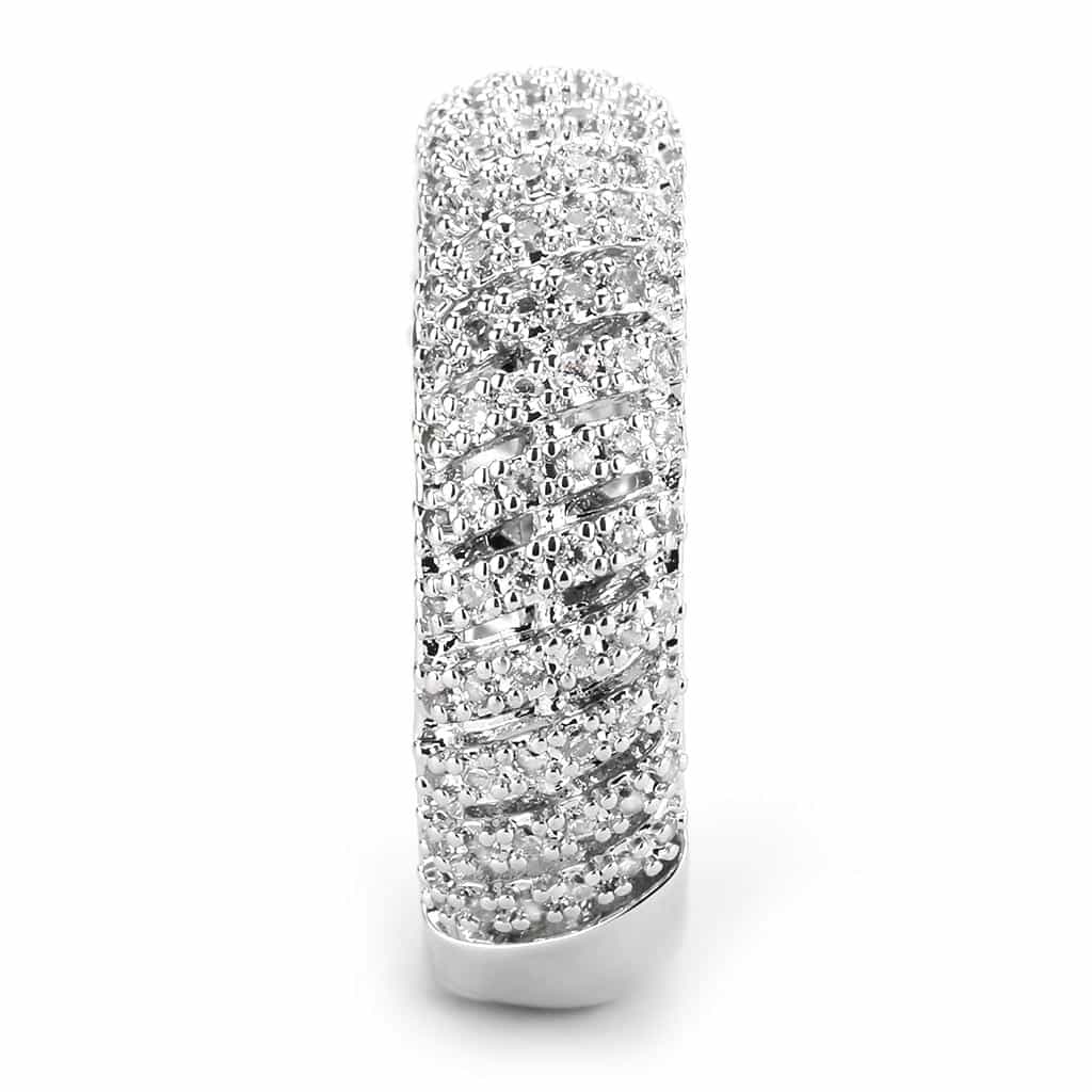 Brass CZ Multi-Row Pavé Full Eternity Ring view 10