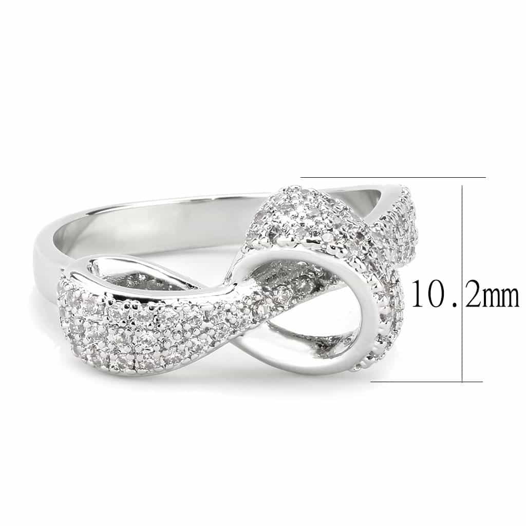Brass CZ Pavé Twisted Knot Wide Ring | The Stainless Jewelry view 9
