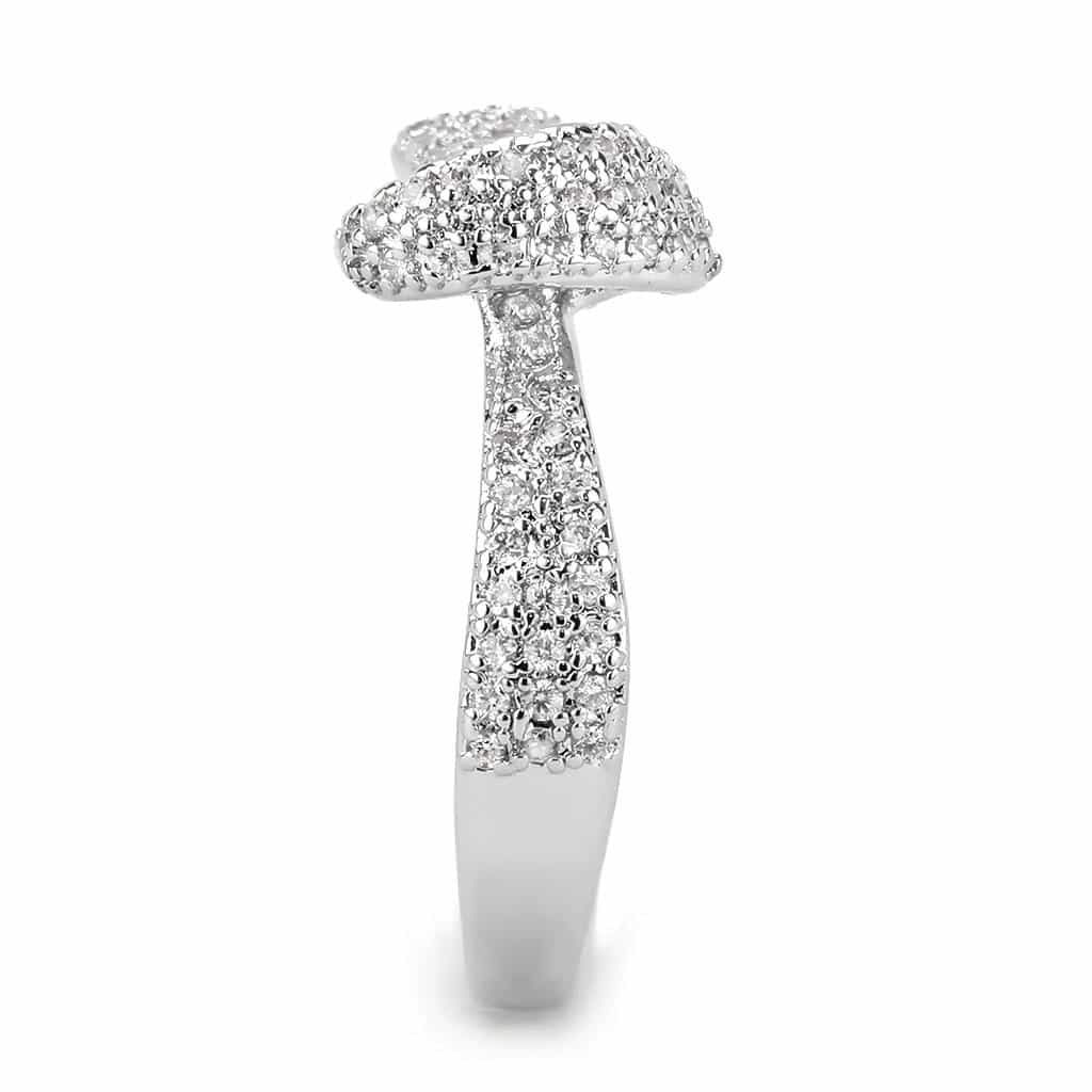 Brass CZ Pavé Twisted Knot Wide Ring | The Stainless Jewelry view 11
