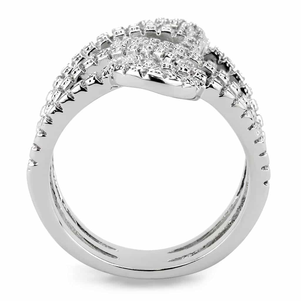 Brass CZ Interlocking Loop Celtic Wide Ring view 9