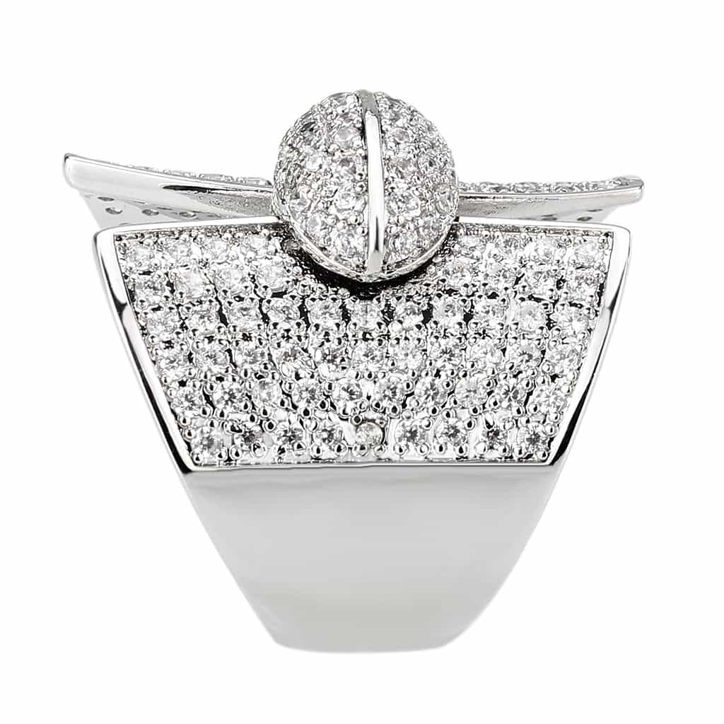 Brass CZ Pavé Woven Knot Wide Ring | The Stainless Jewelry view 10
