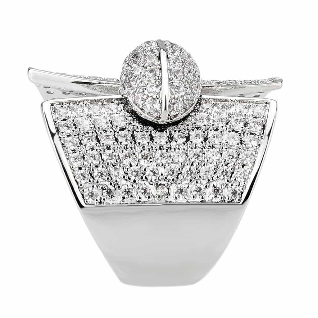 Brass CZ Pavé Woven Knot Wide Ring | The Stainless Jewelry view 4