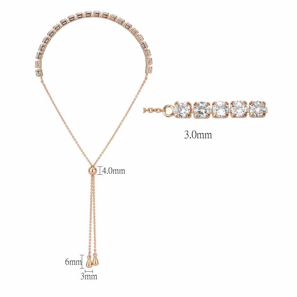 Brass Gold CZ Round Tennis Bolo Ring | The Stainless Jewelry view 2
