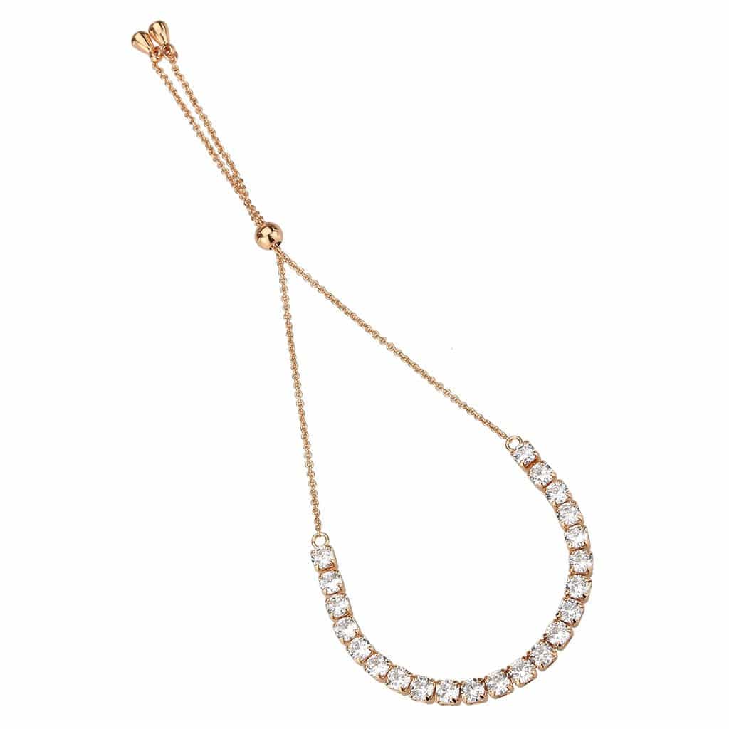 Brass Gold CZ Round Tennis Bolo Ring | The Stainless Jewelry view 3