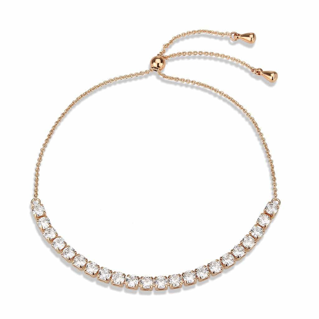 Brass Gold CZ Round Tennis Bolo Ring | The Stainless Jewelry view 4