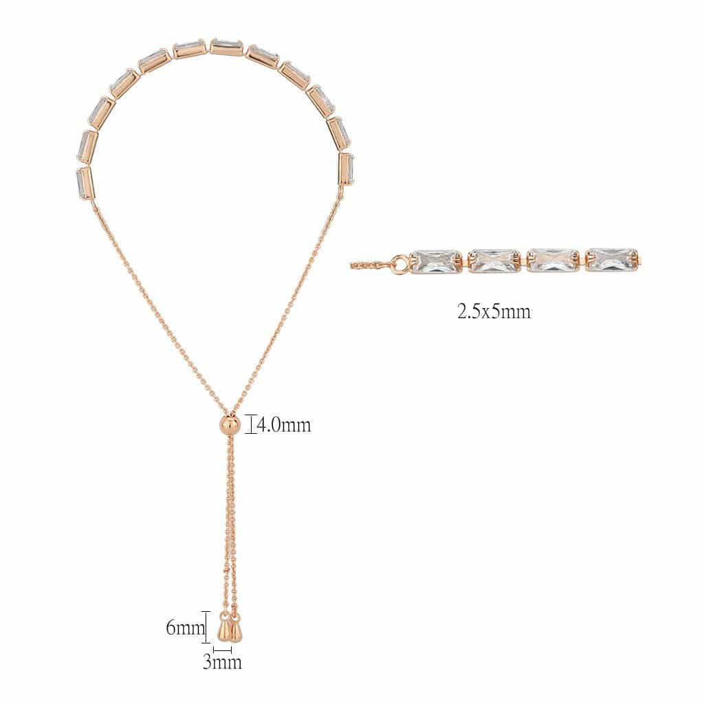 Brass Gold CZ Round Bezel Link Slider Ring view 2