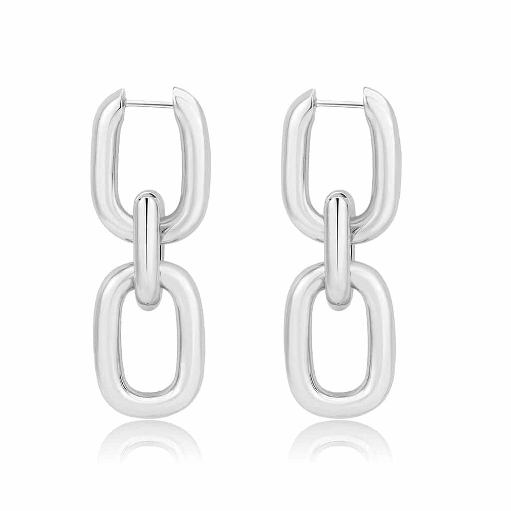 Brass Polished Chain Link Drop Ring | The Stainless Jewelry view 1